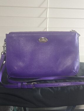 Coach Purple Pebbled Leather Crossbody